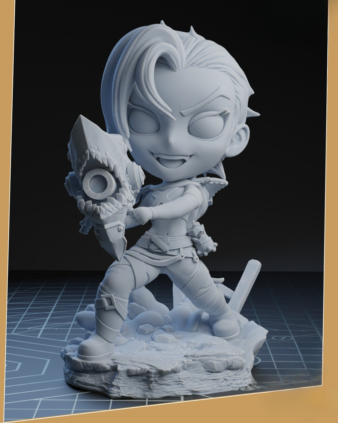 0215 Chibi Jinx - STL 3D Print Files
