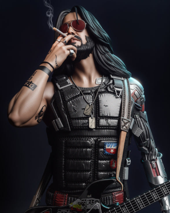 0547 Johnny Silverhand - Cyberpunk (4069) - STL 3D Print Files