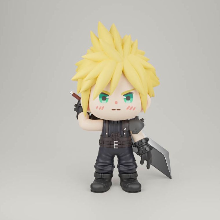 0133 Cloud Strife - STL 3D Print Files