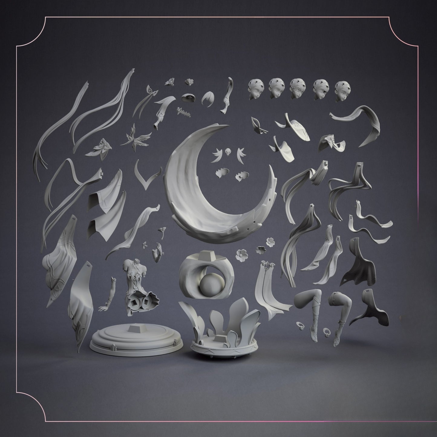 1259 Columbina_Genshin Impact - STL 3D Print File