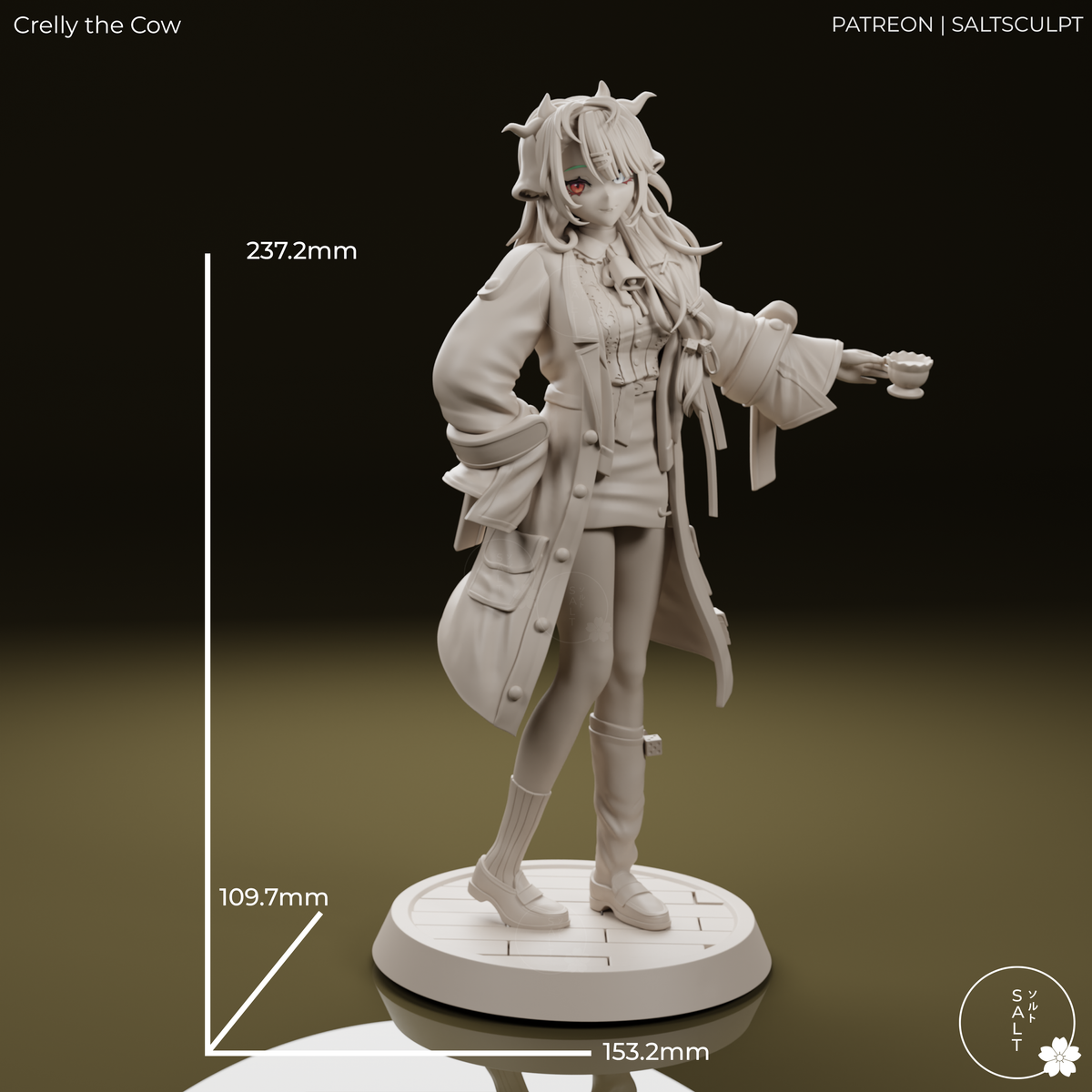 2063 VTuber Crelly the Cow - STL 3D Print Files