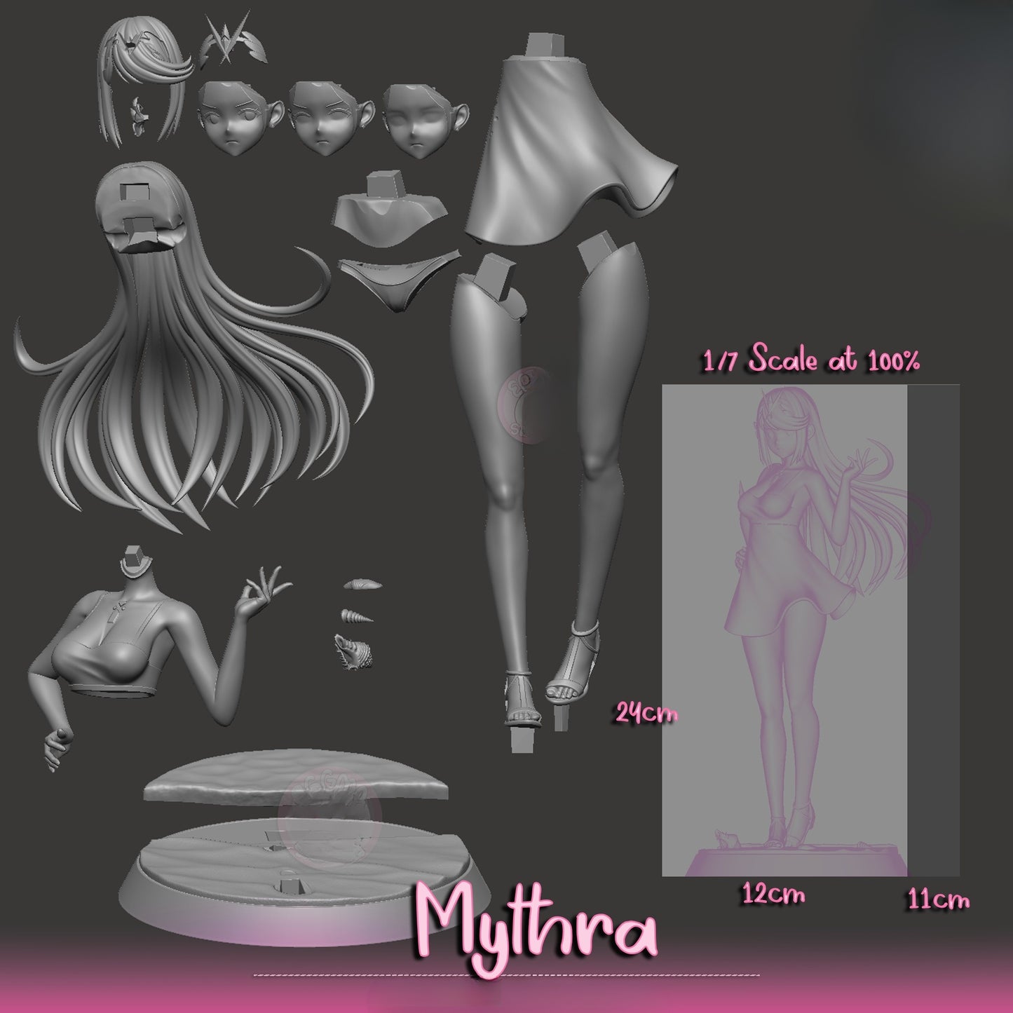 1682 Prya&Mythra_ Xenoblade Chronicles2 NSFW - STL 3D Print Files