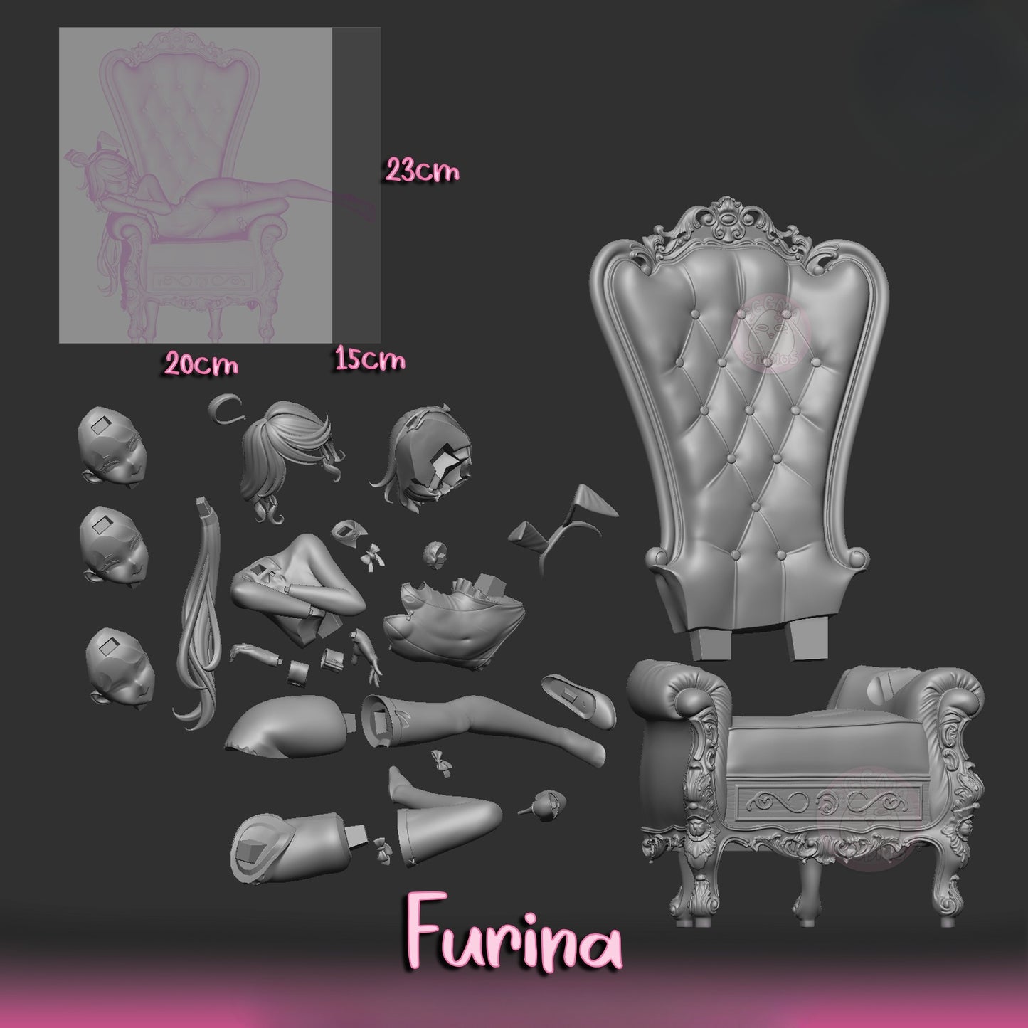 0819 Furina_Genshin Impact - STL 3D Print Files