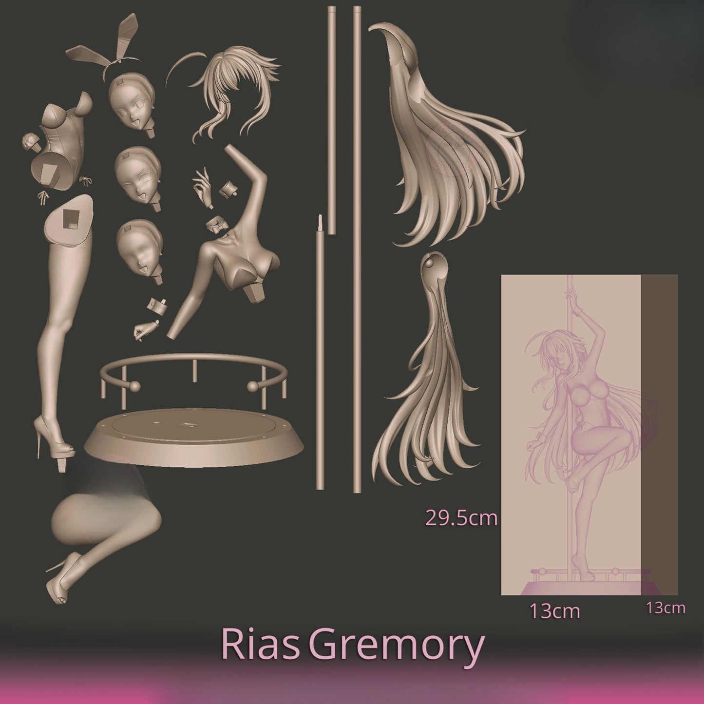 0809 Rias Gremory NSFW - STL 3D Print Files