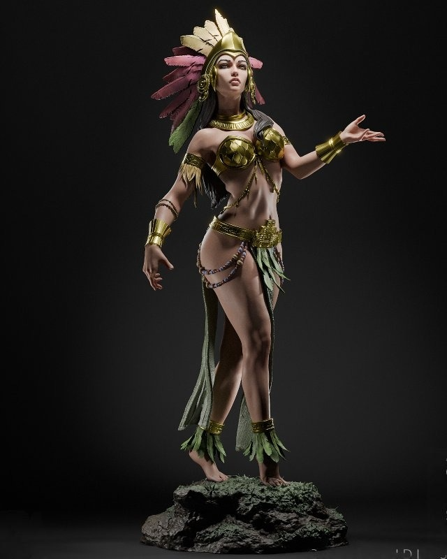 0687 Aztec Goddess (1891) - STL 3D Print Files