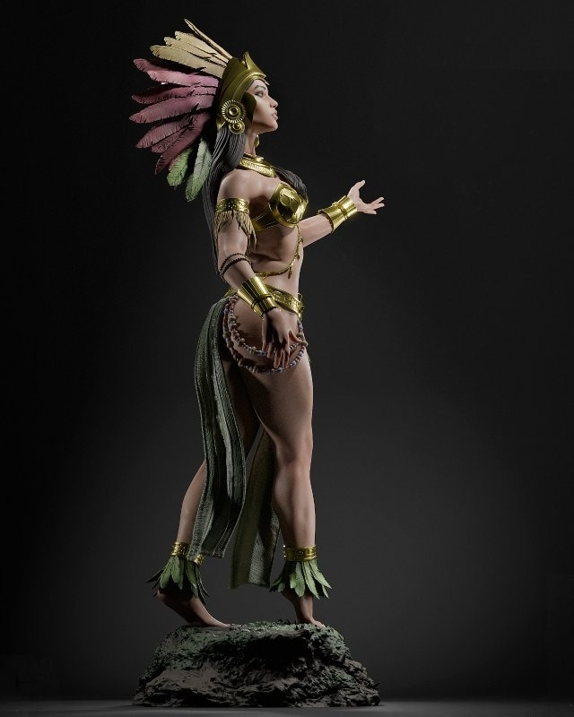 0687 Aztec Goddess (1891) - STL 3D Print Files