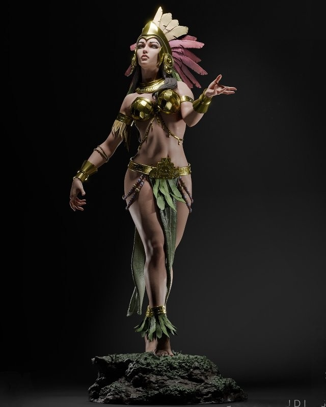 0687 Aztec Goddess (1891) - STL 3D Print Files