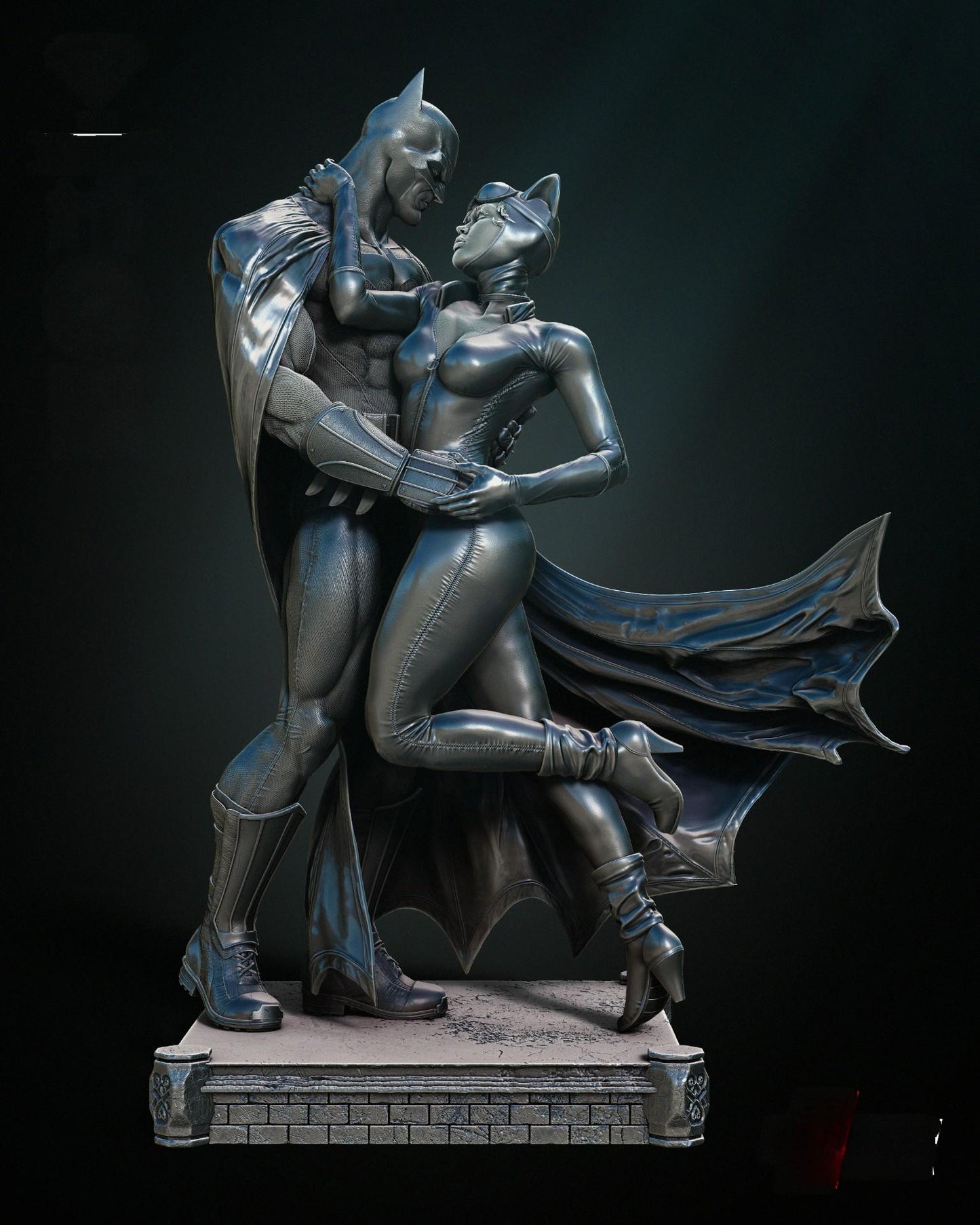 0503 Batman AND Catwoman Diorama - DC Comics (1985) - STL 3D Print Files