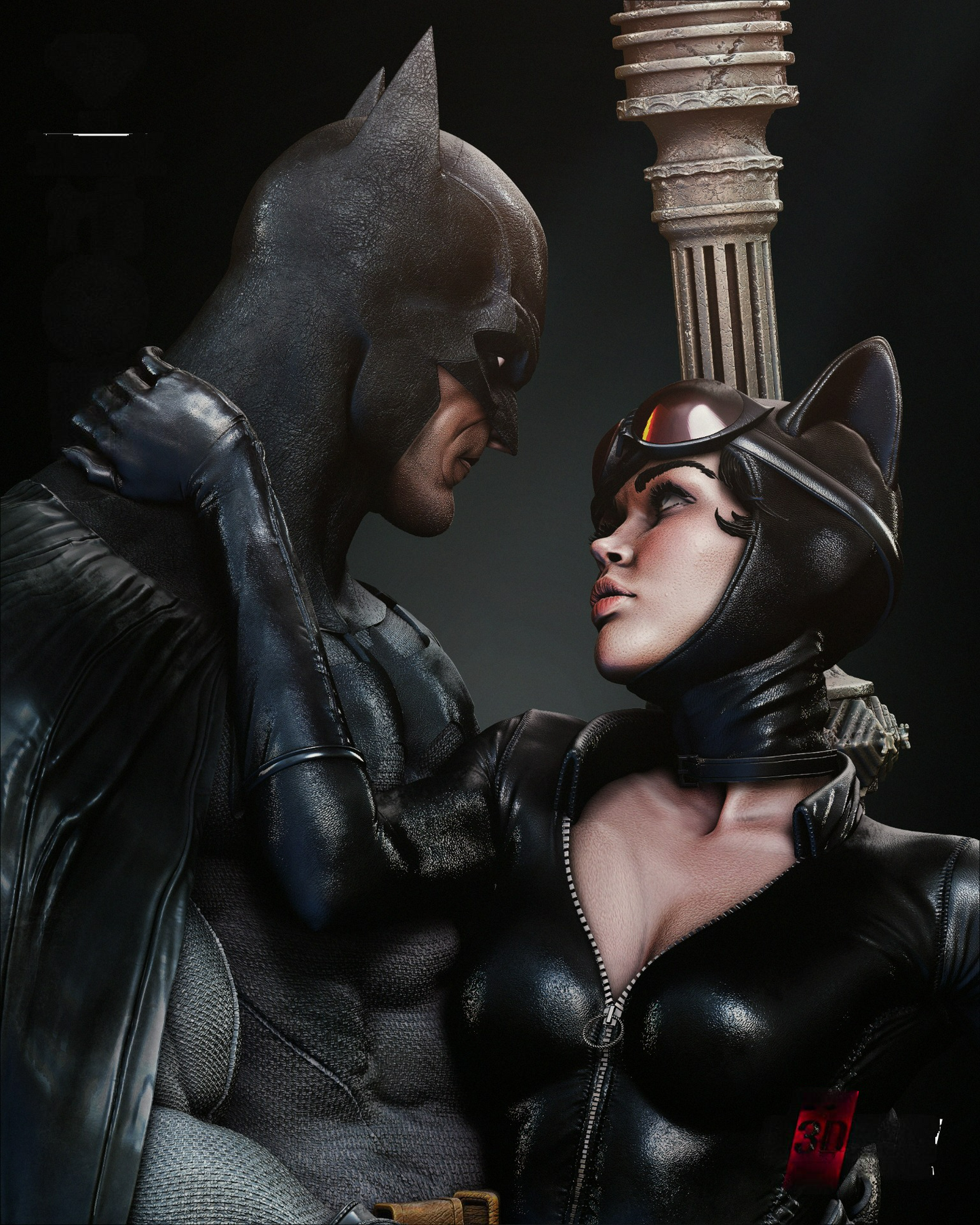 0503 Batman AND Catwoman Diorama - DC Comics (1985) - STL 3D Print Files