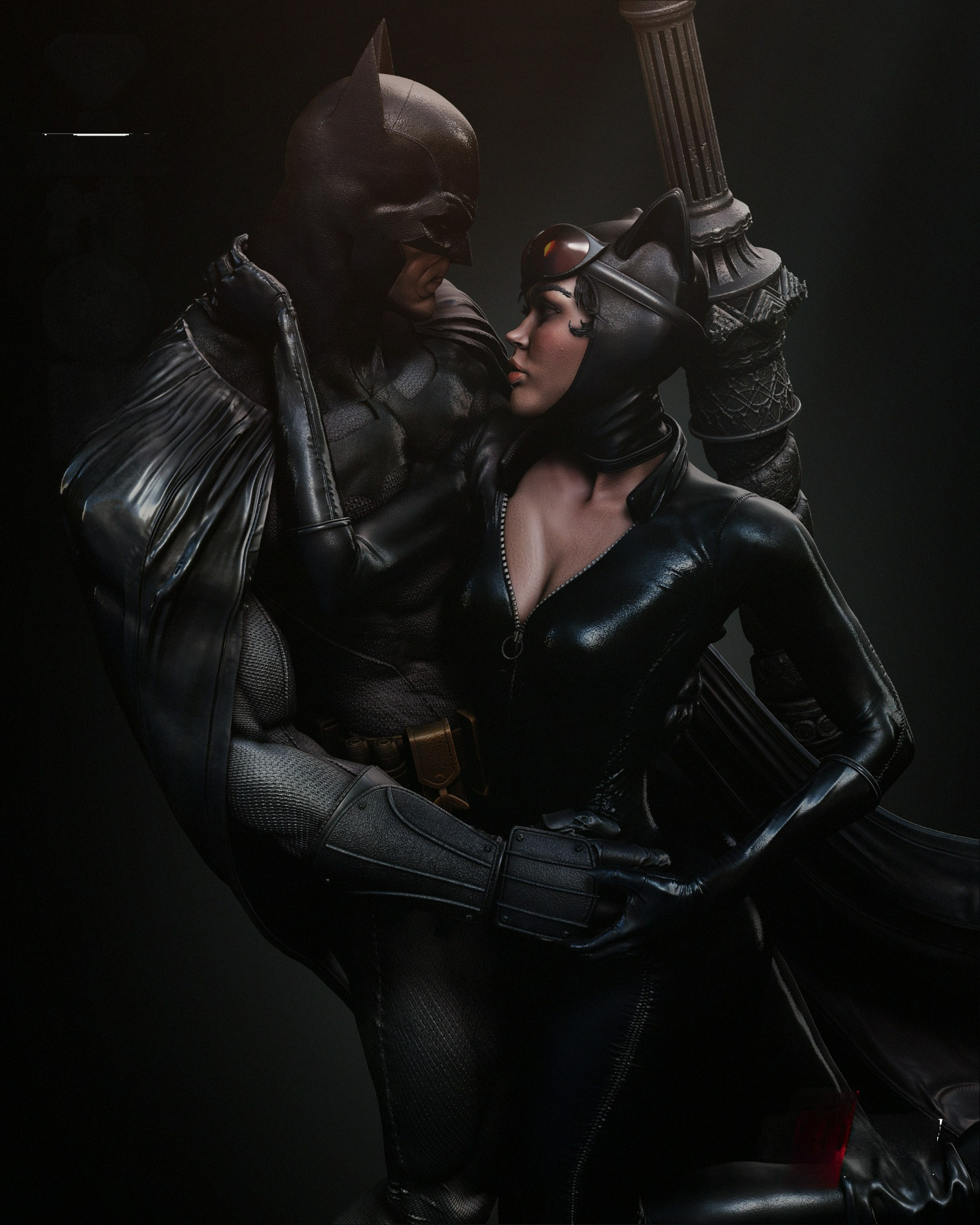 0503 Batman AND Catwoman Diorama - DC Comics (1985) - STL 3D Print Files