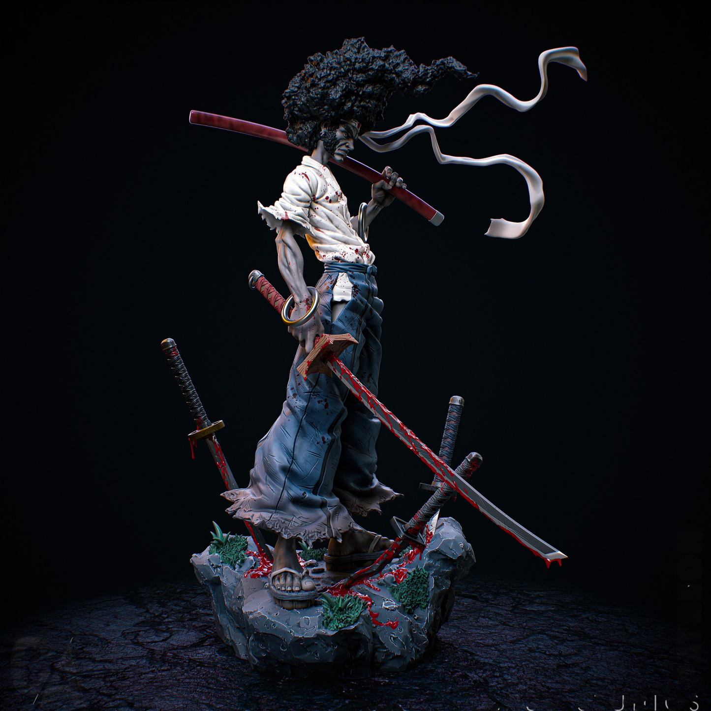 0963 Afro Samurai (1986) - STL 3D Print Files