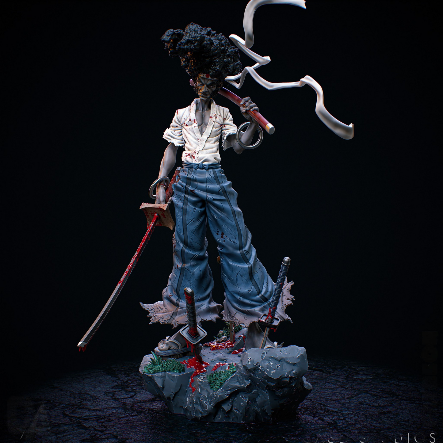 0963 Afro Samurai (1986) - STL 3D Print Files