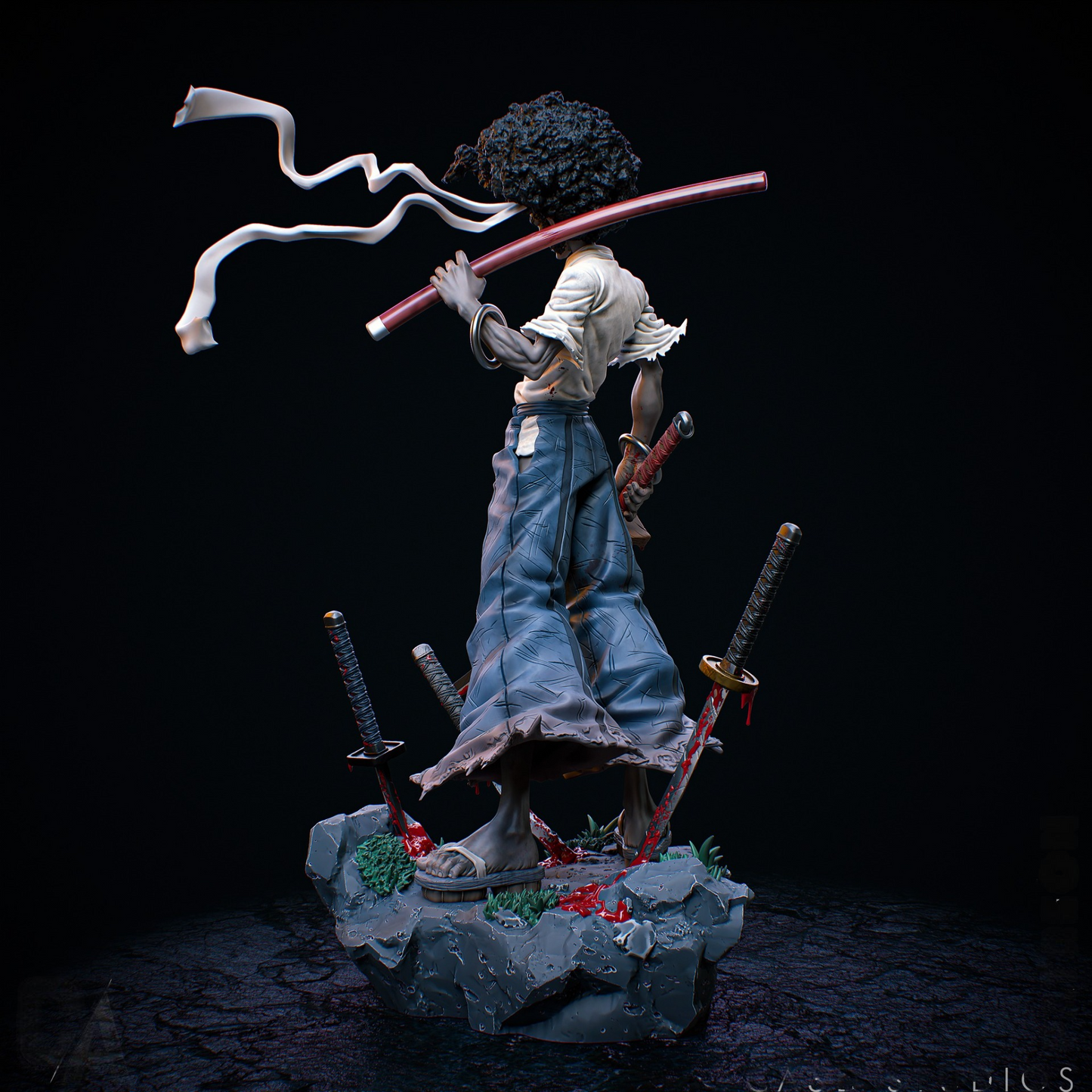0963 Afro Samurai (1986) - STL 3D Print Files