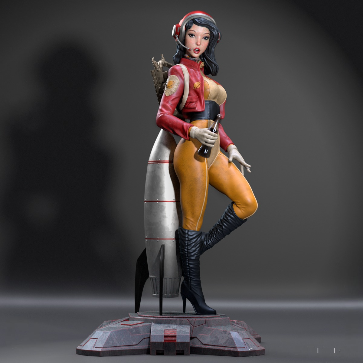 0990 Retro Pinup (2312) - STL 3D Print Files