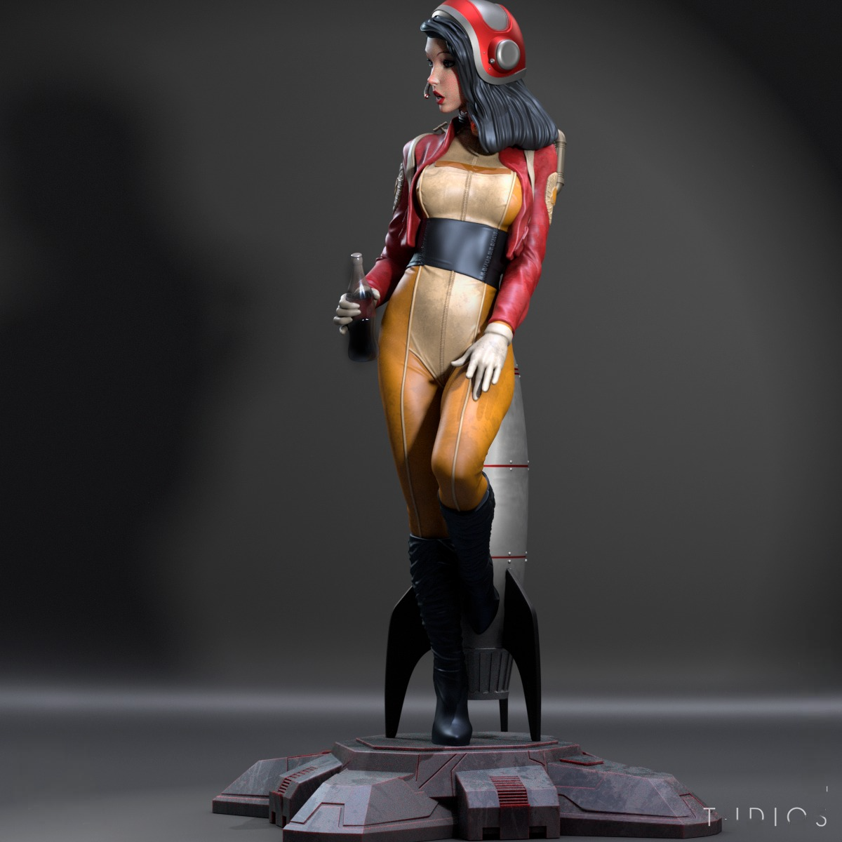 0990 Retro Pinup (2312) - STL 3D Print Files