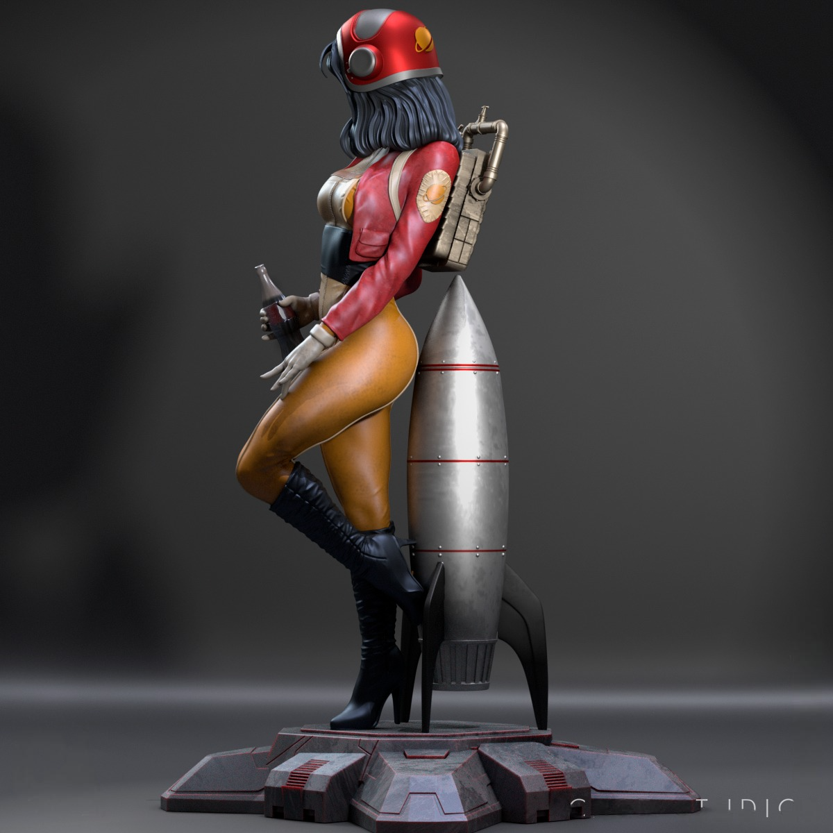 0990 Retro Pinup (2312) - STL 3D Print Files