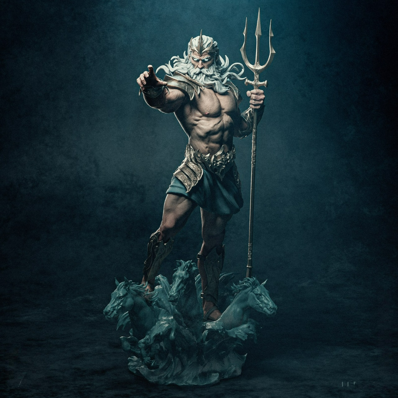 0676 Poseidon - King of the Sea (2422) - STL 3D Print Files