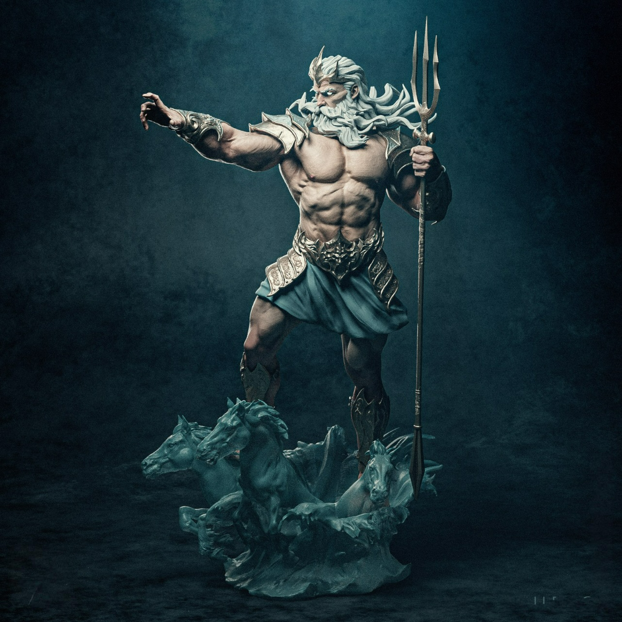 0676 Poseidon - King of the Sea (2422) - STL 3D Print Files