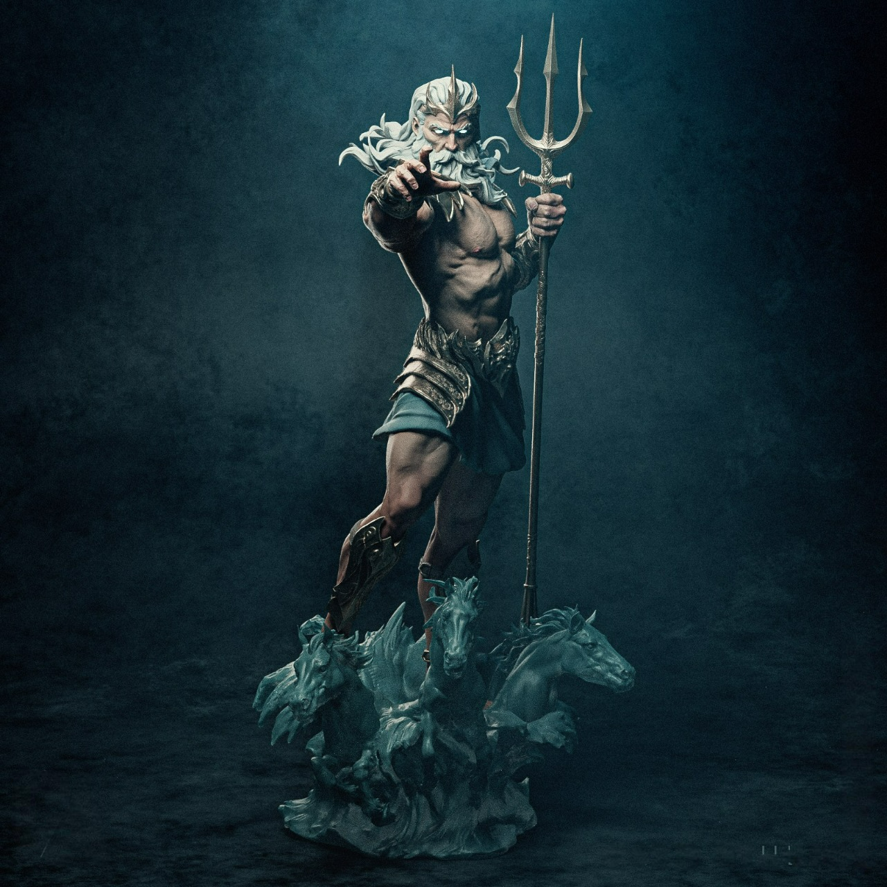 0676 Poseidon - King of the Sea (2422) - STL 3D Print Files