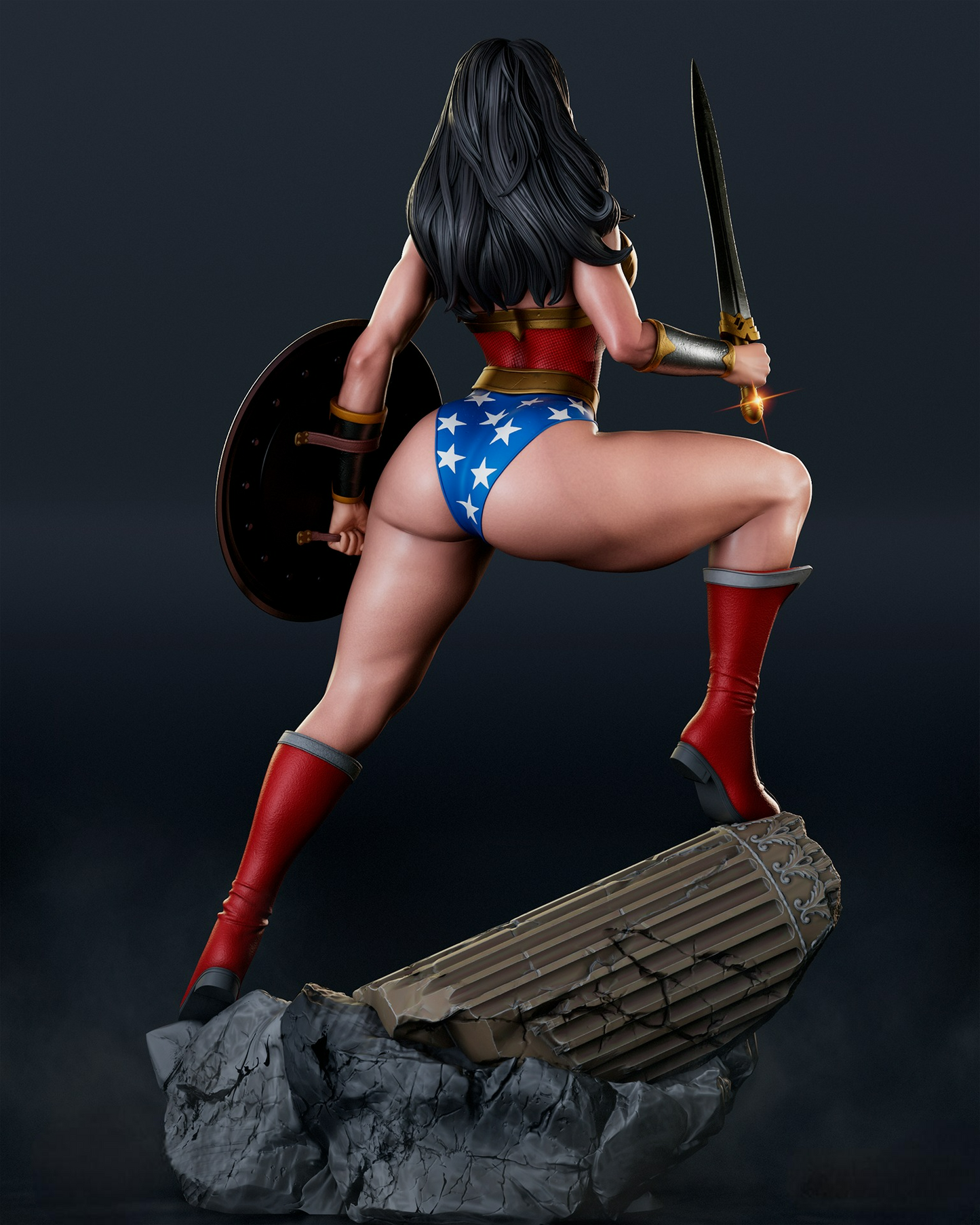0937 Wonder Woman NSFW - DC Comics (2526) - STL 3D Print Files