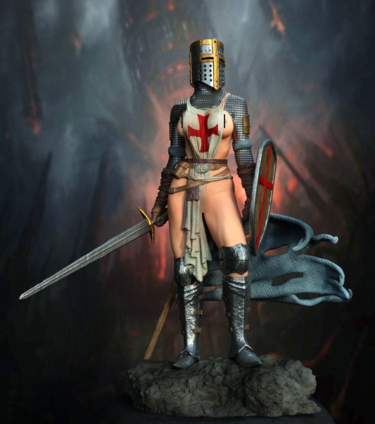 0498 Templar Woman NSFW (2561) - STL 3D Print Files