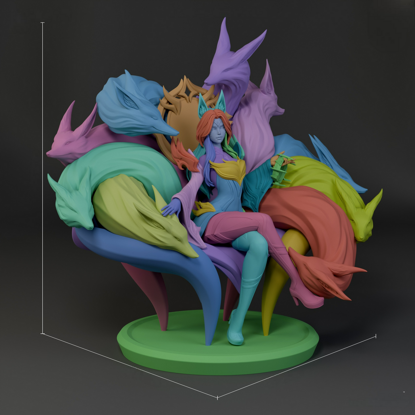 0193 Ahri - League of Legends (2621) - STL 3D Print Files