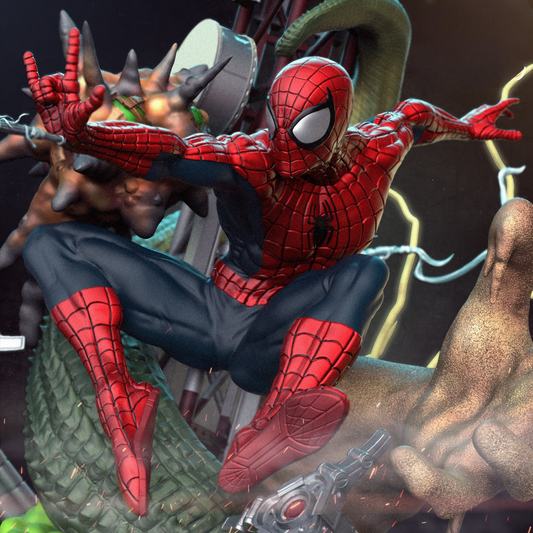 0948 Spider-Man vs Sinister Six Diorama (2644) - STL 3D Print Files