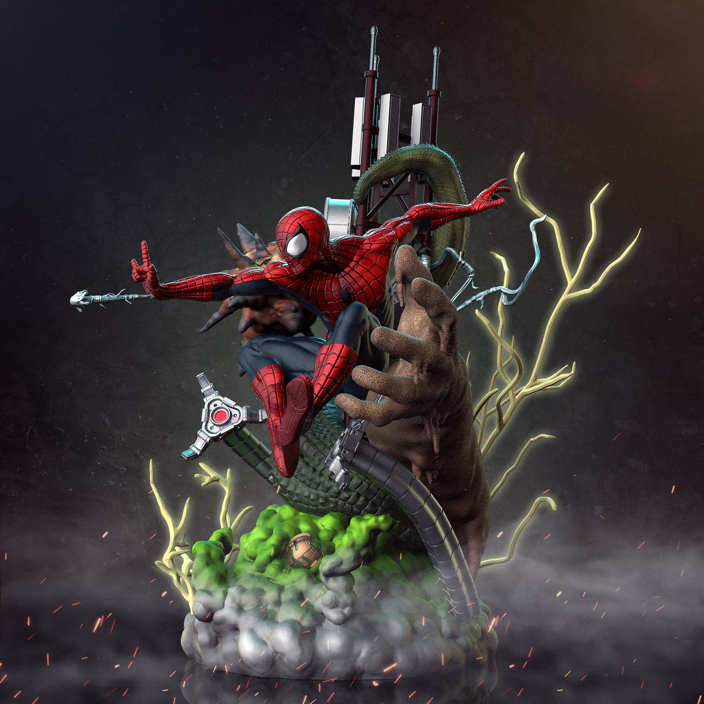 0948 Spider-Man vs Sinister Six Diorama (2644) - STL 3D Print Files
