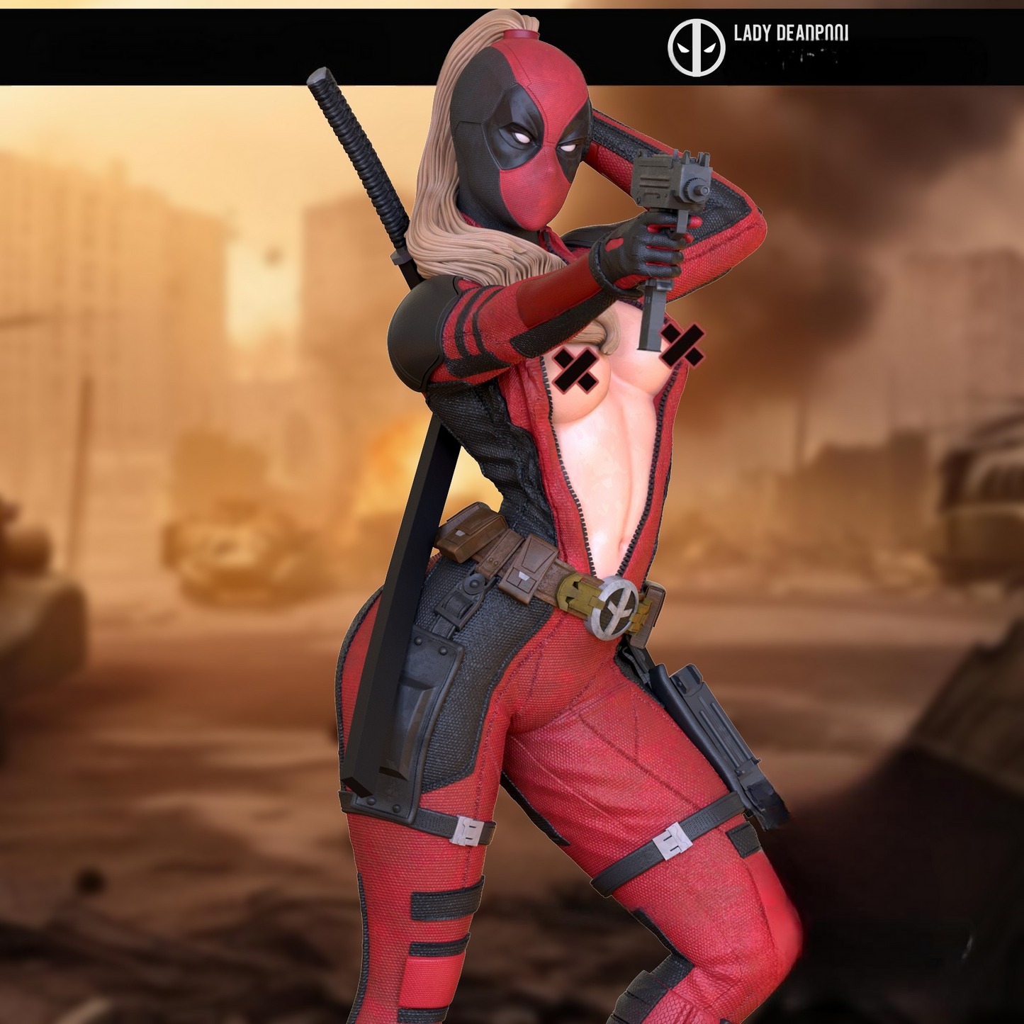 0916 Lady Deadpool NSFW - Deadpool (2856) - STL 3D Print Files