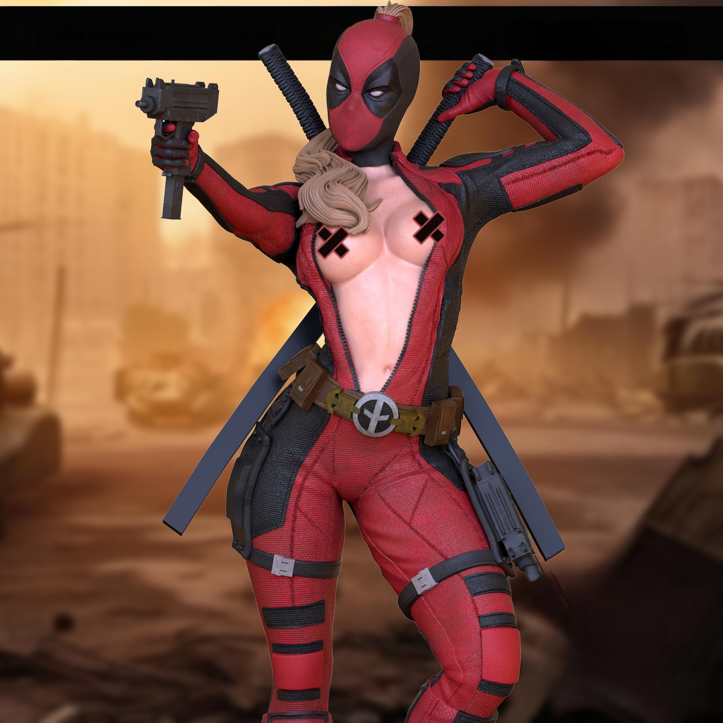 0916 Lady Deadpool NSFW - Deadpool (2856) - STL 3D Print Files