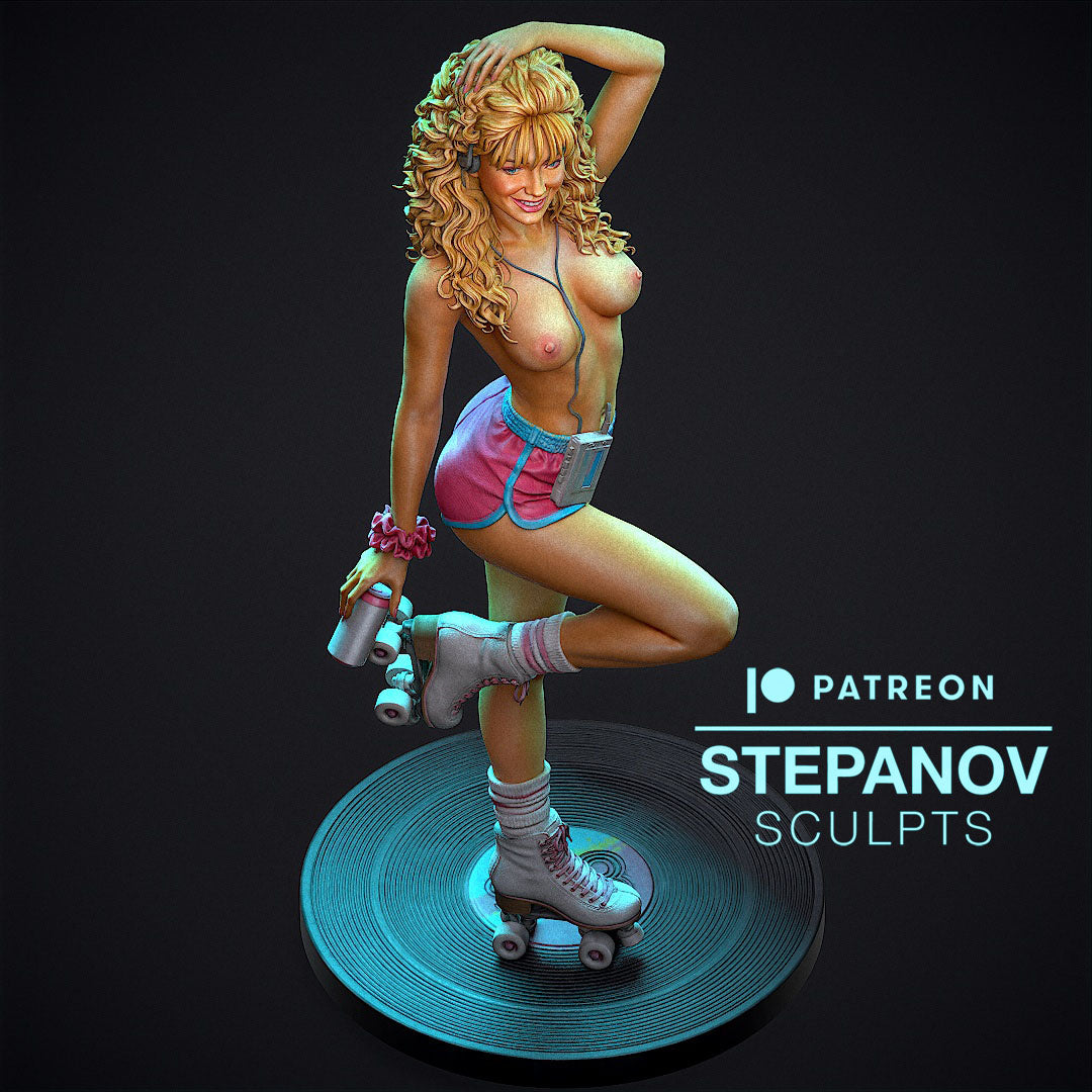 2187 80's Roller Girl NSFW - STL 3D Print Files