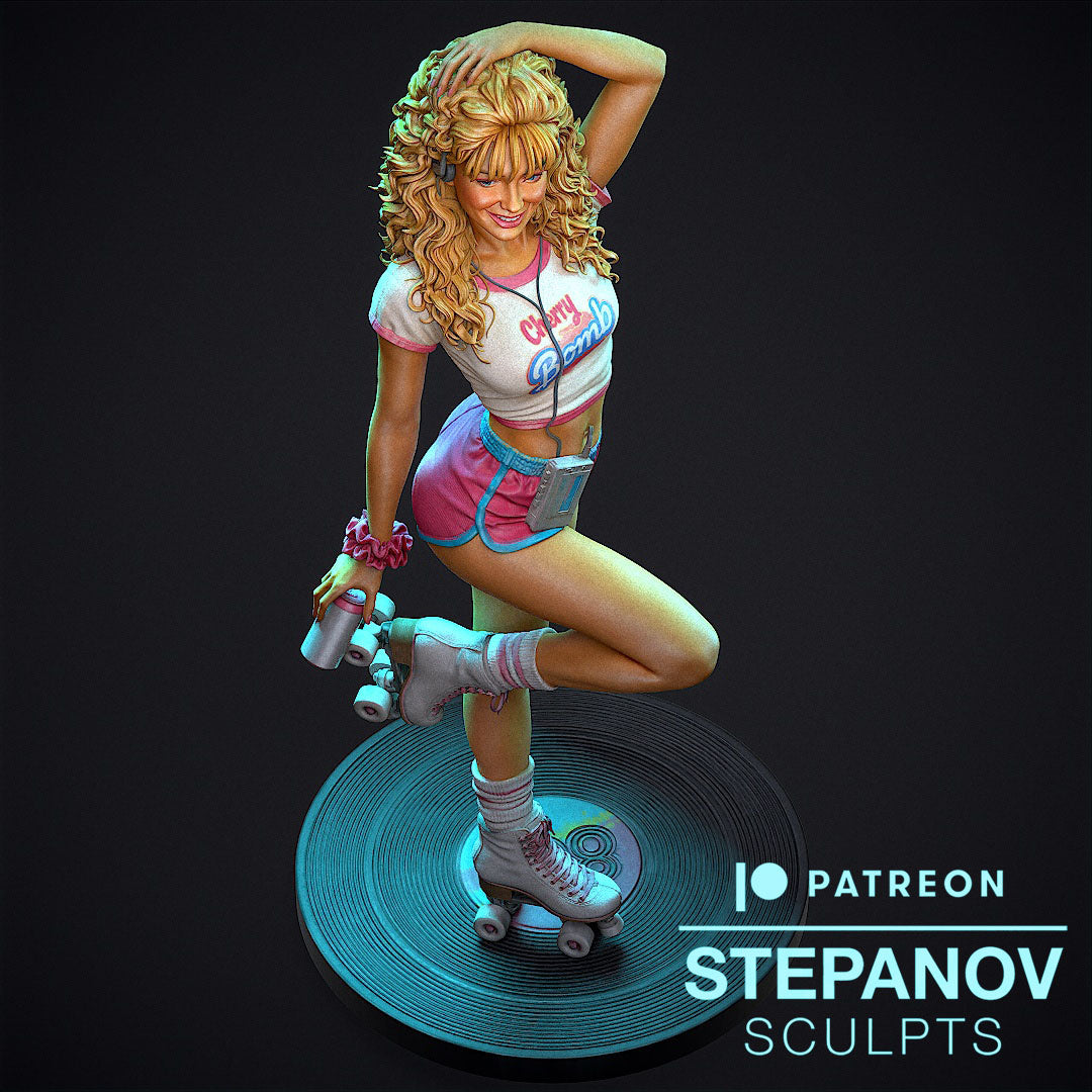 2187 80's Roller Girl NSFW - STL 3D Print Files