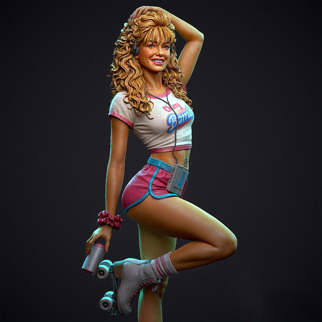 2187 80's Roller Girl NSFW - STL 3D Print Files