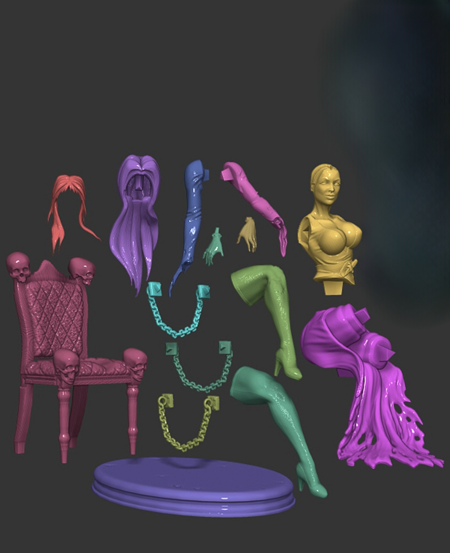 0820 Elvira_Mistress of the Dark - STL 3D Print Files