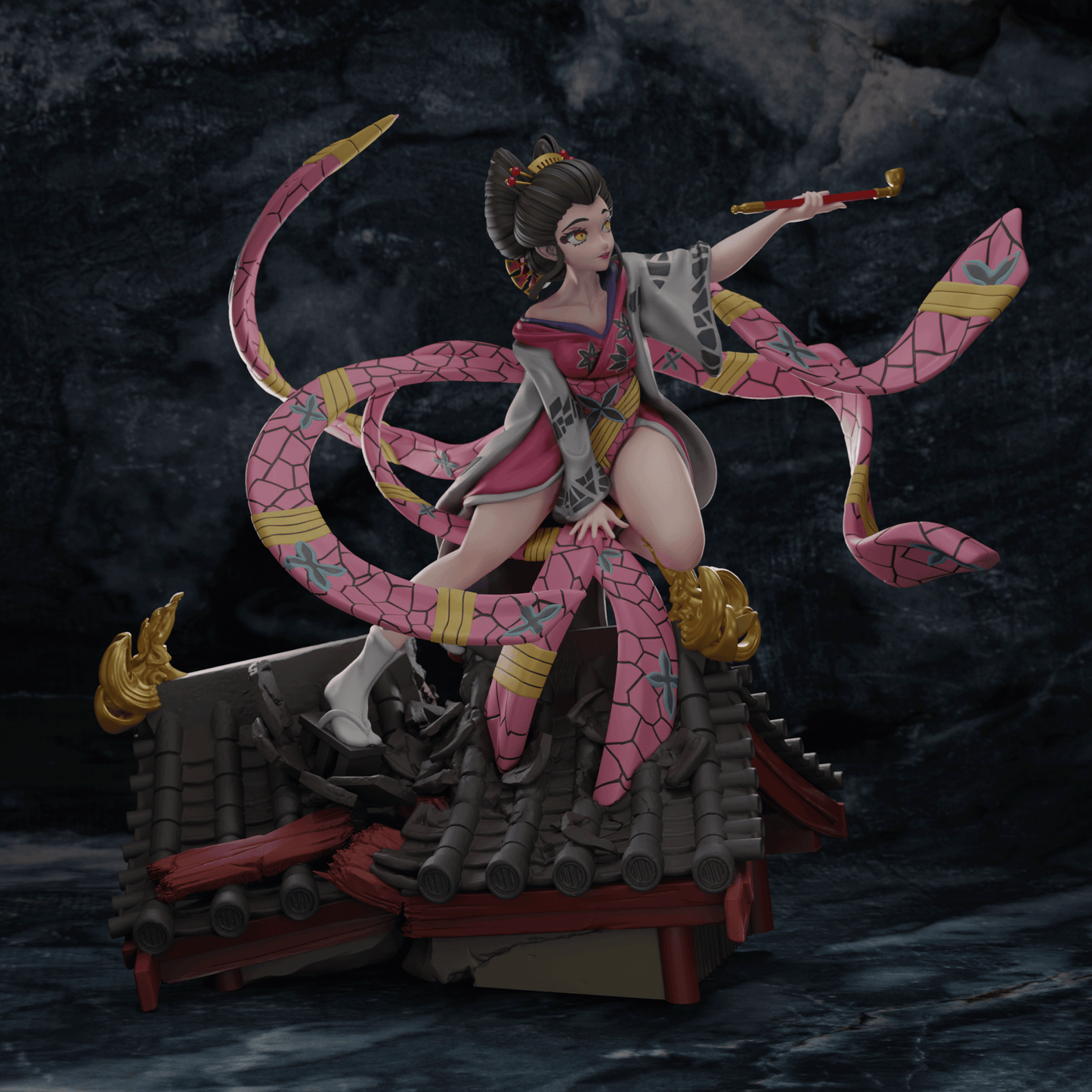 0161 Daki Kimono - Kimetsu no Yaiba (1612) - STL 3D Print Files