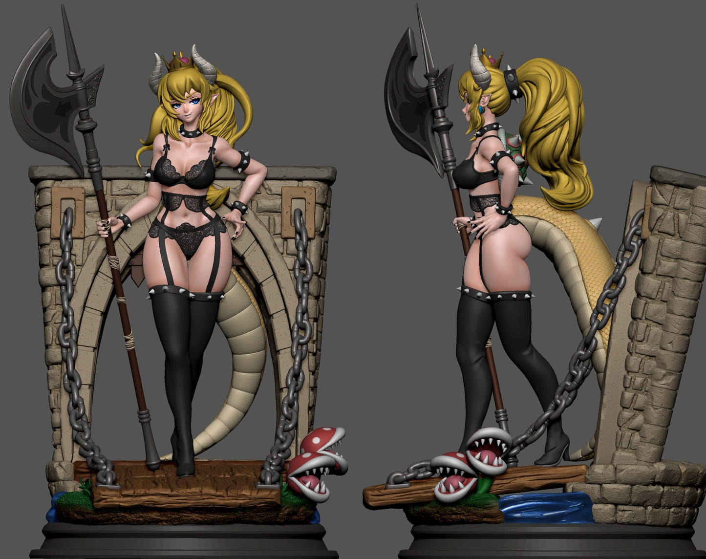 1157 Battle Axe Bowsette - STL 3D Print Files