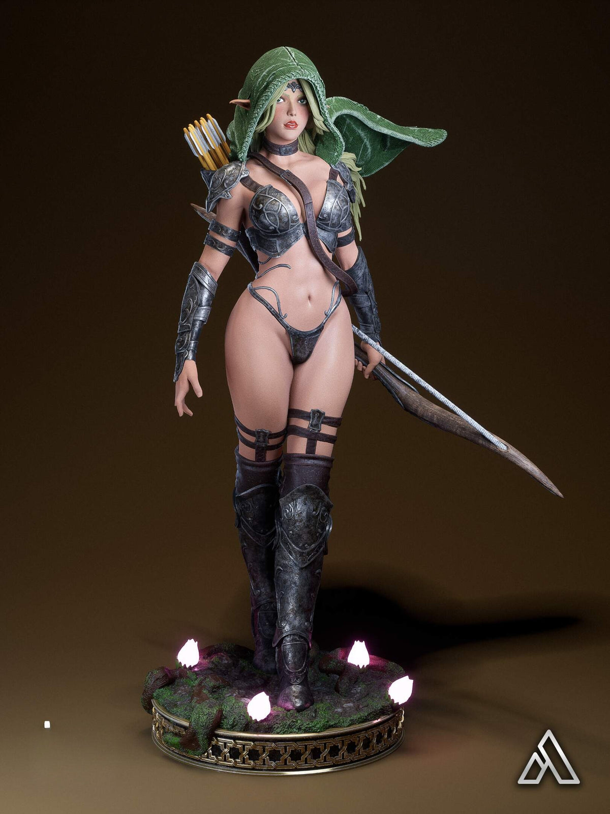 1858 Elaria Shadowleaf_The Elf Archer NSFW - STL 3D Print Files