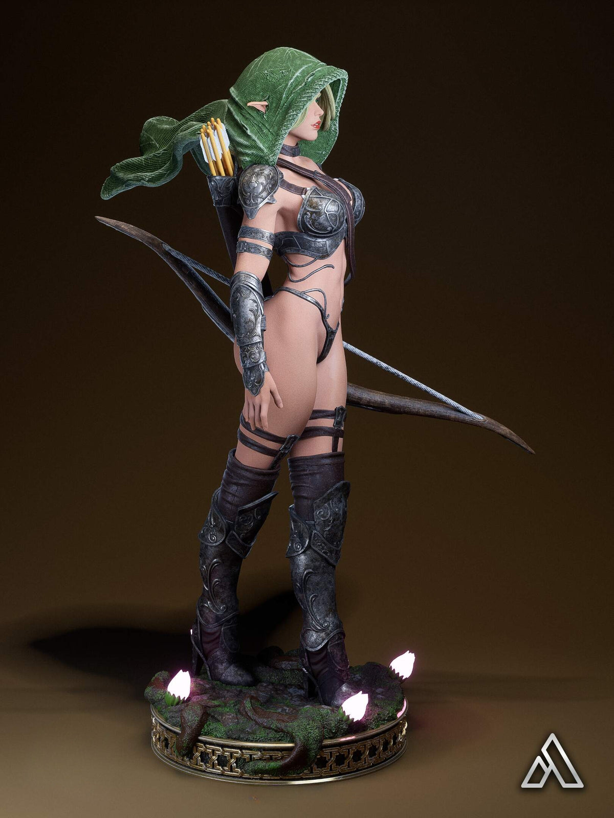 1858 Elaria Shadowleaf_The Elf Archer NSFW - STL 3D Print Files