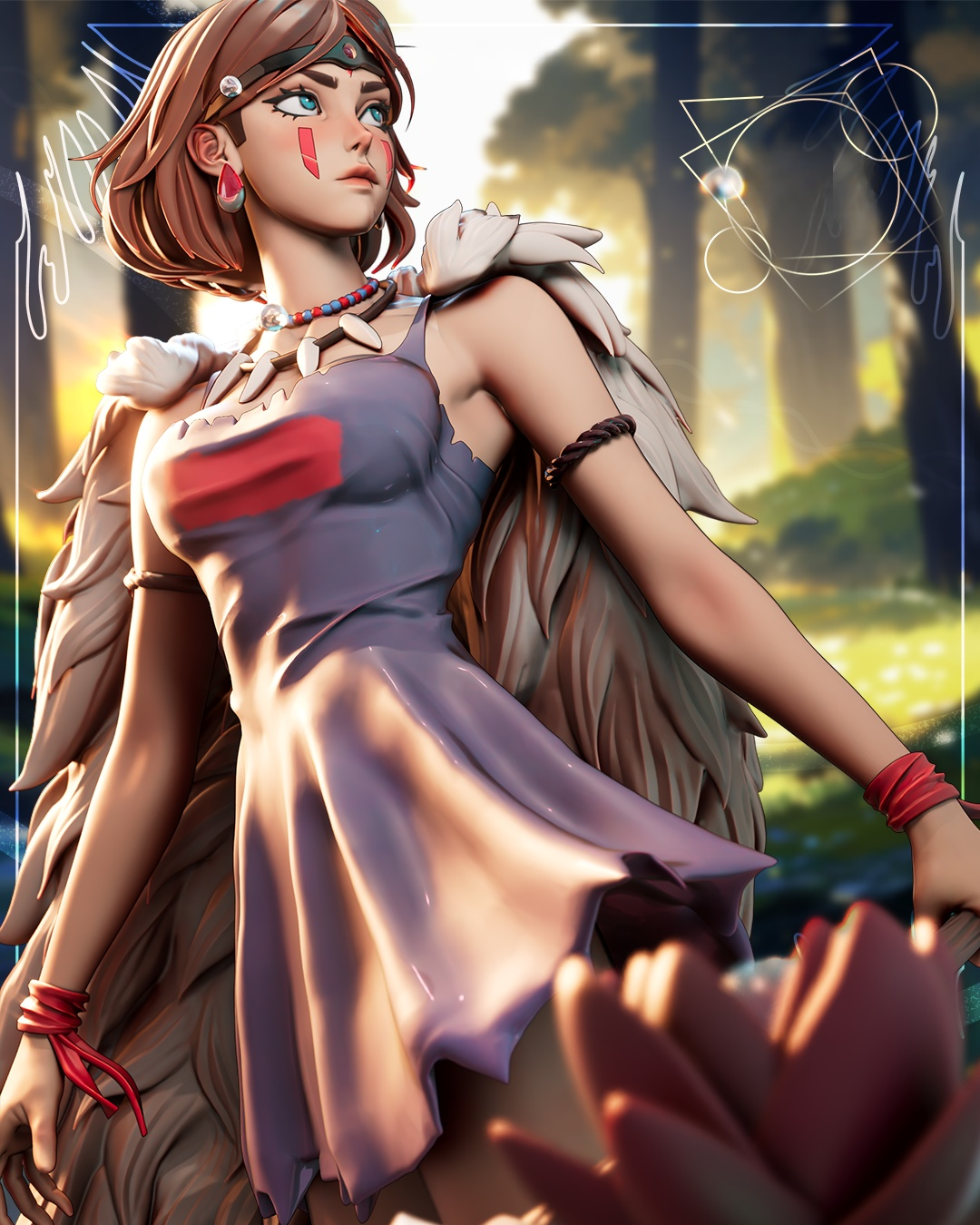1797 San_Princess Mononoke - STL 3D Print Files