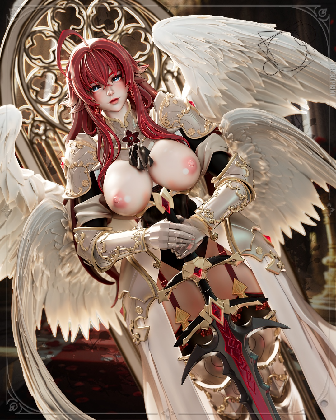 1761 Archangel Rias - High School DxD NSFW - STL 3D Print Files