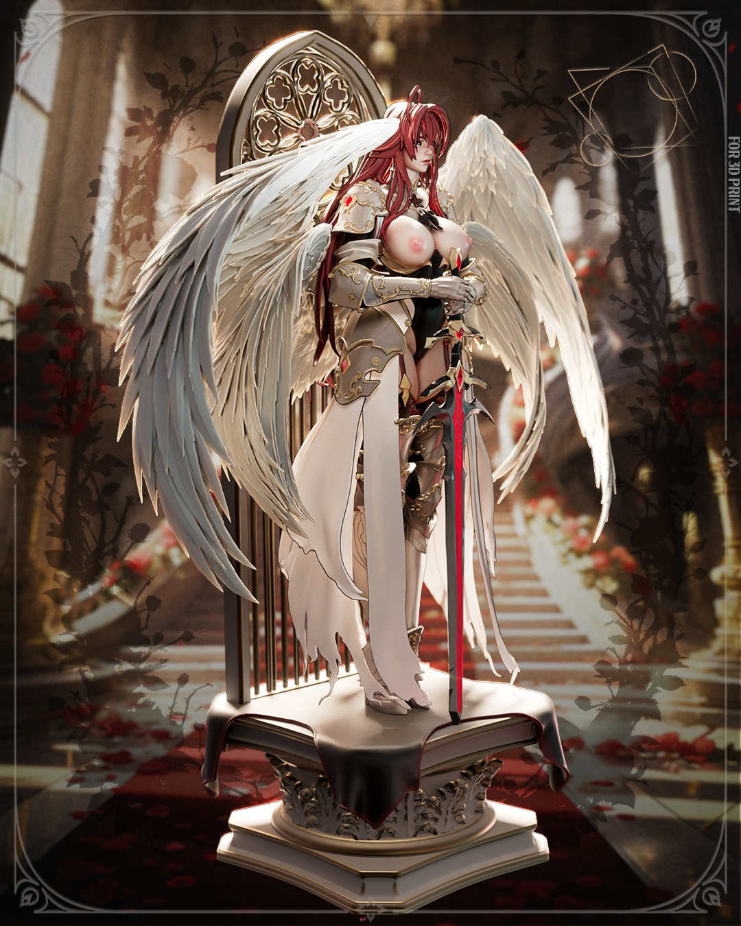 1761 Archangel Rias - High School DxD NSFW - STL 3D Print Files