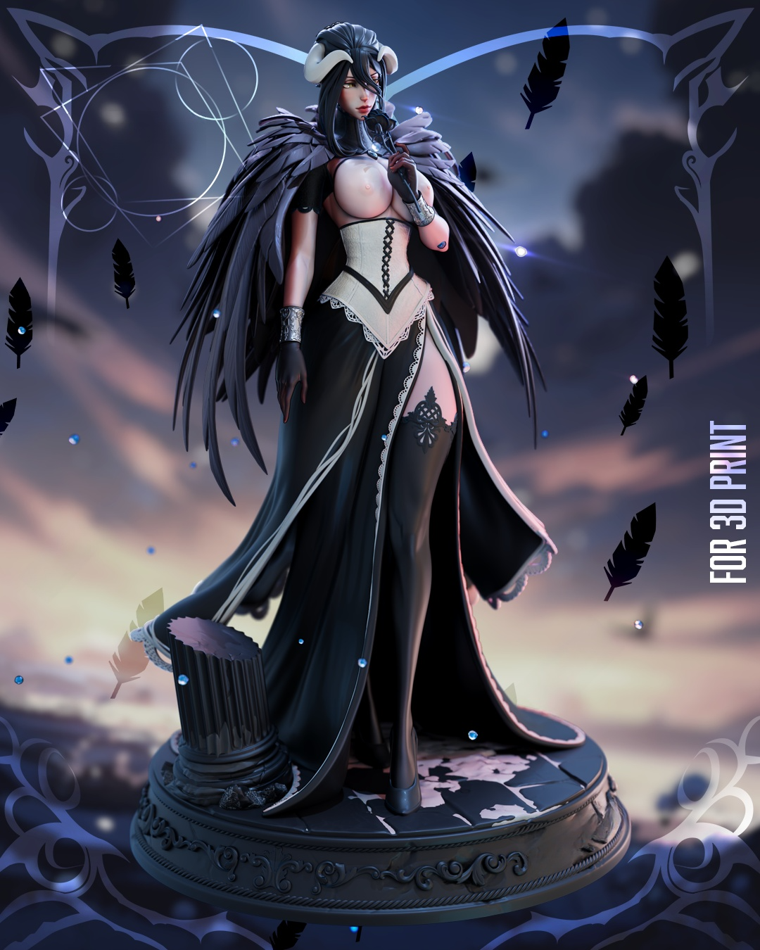 1720 Albedo Overlord NSFW - STL 3D Print Files