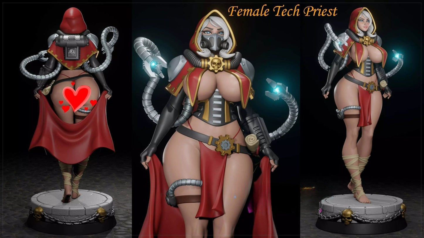 0911 Female Tech Priest NSFW (4306) - STL 3D Print Files