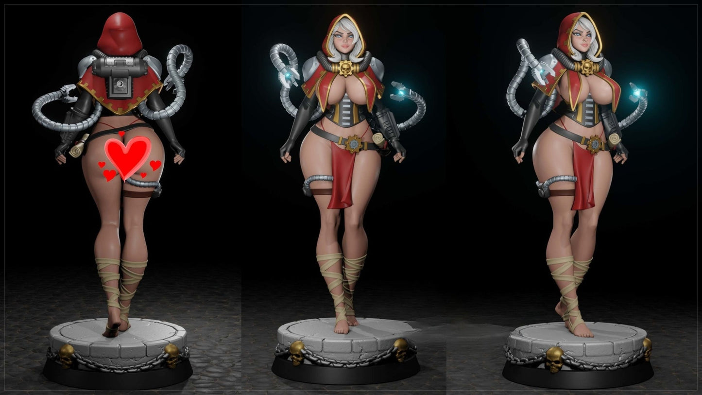 0911 Female Tech Priest NSFW (4306) - STL 3D Print Files