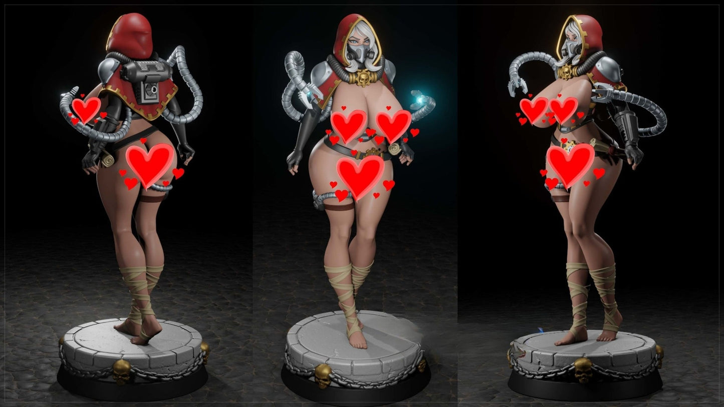 0911 Female Tech Priest NSFW (4306) - STL 3D Print Files