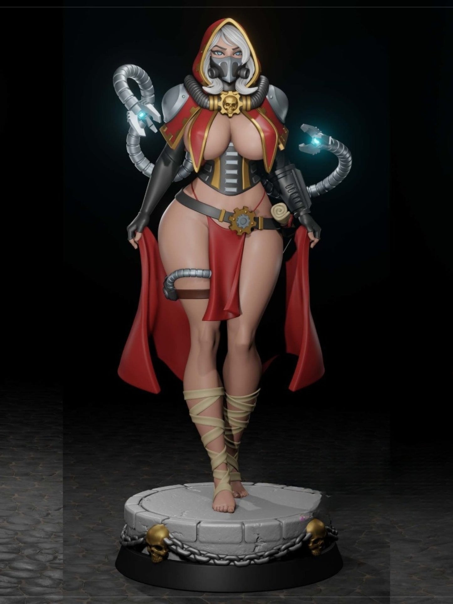 0911 Female Tech Priest NSFW (4306) - STL 3D Print Files