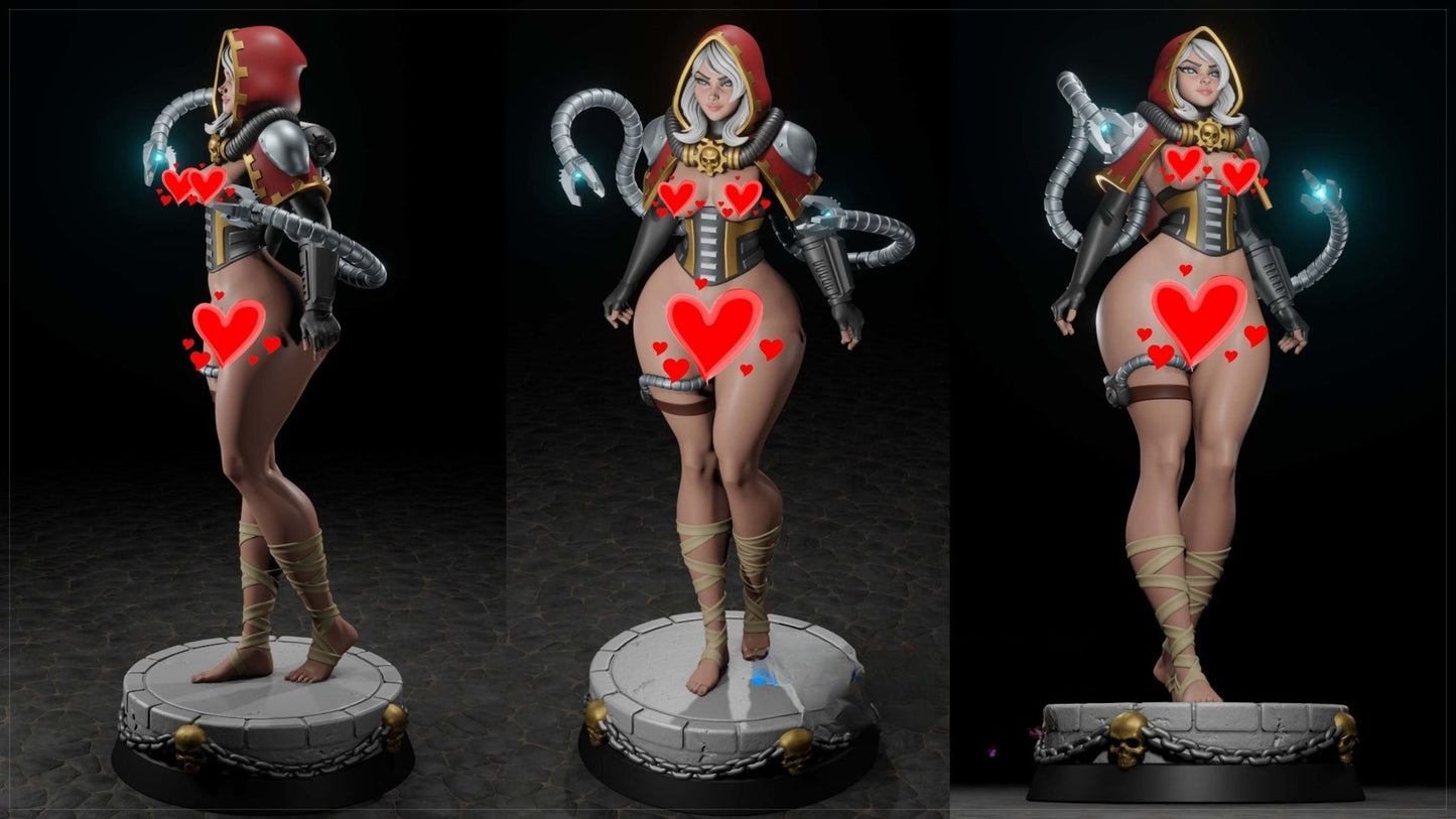 0911 Female Tech Priest NSFW (4306) - STL 3D Print Files