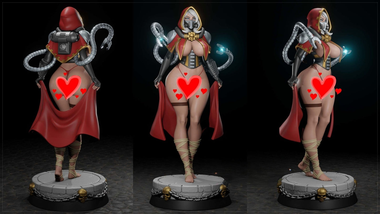 0911 Female Tech Priest NSFW (4306) - STL 3D Print Files