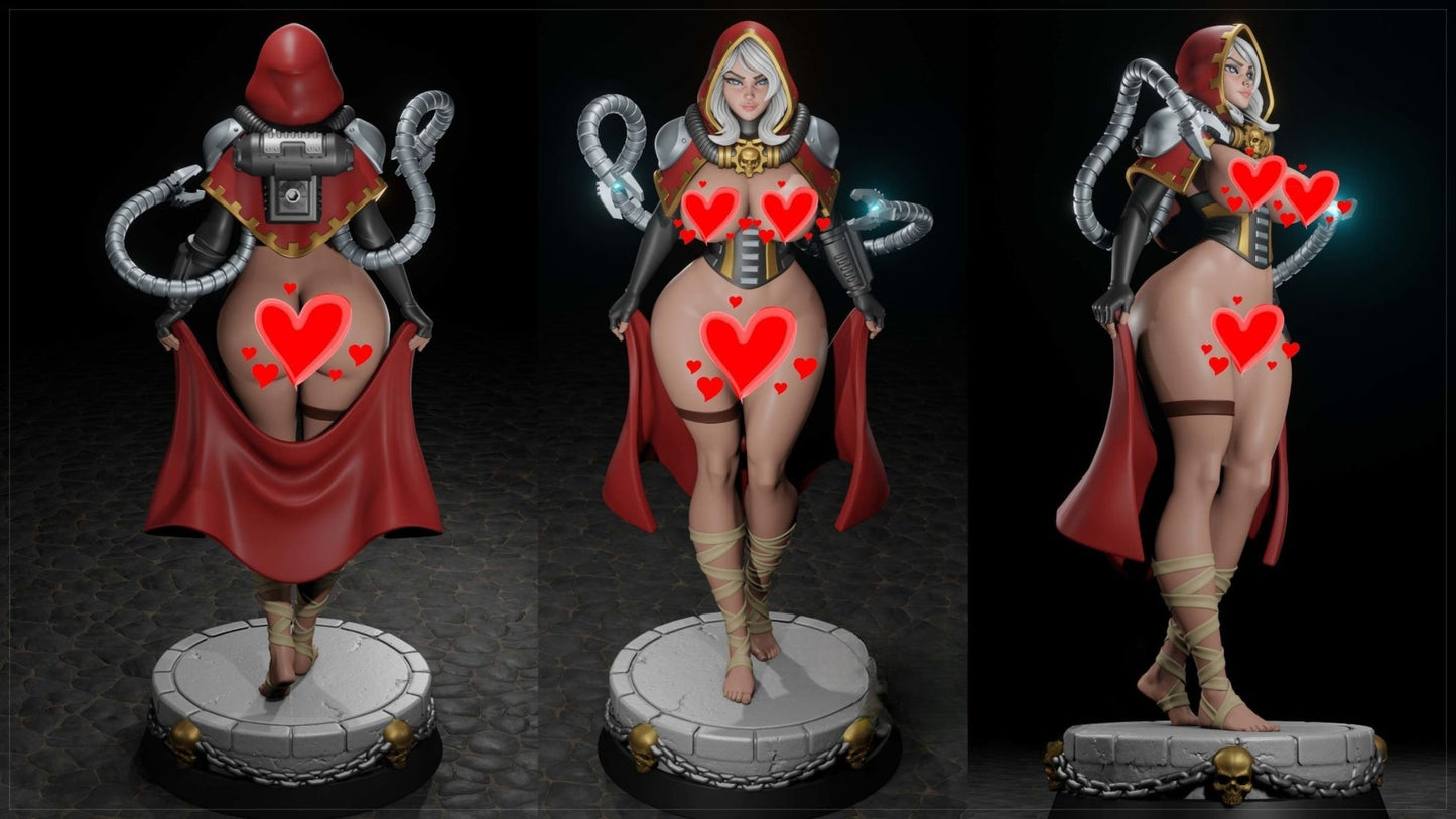 0911 Female Tech Priest NSFW (4306) - STL 3D Print Files