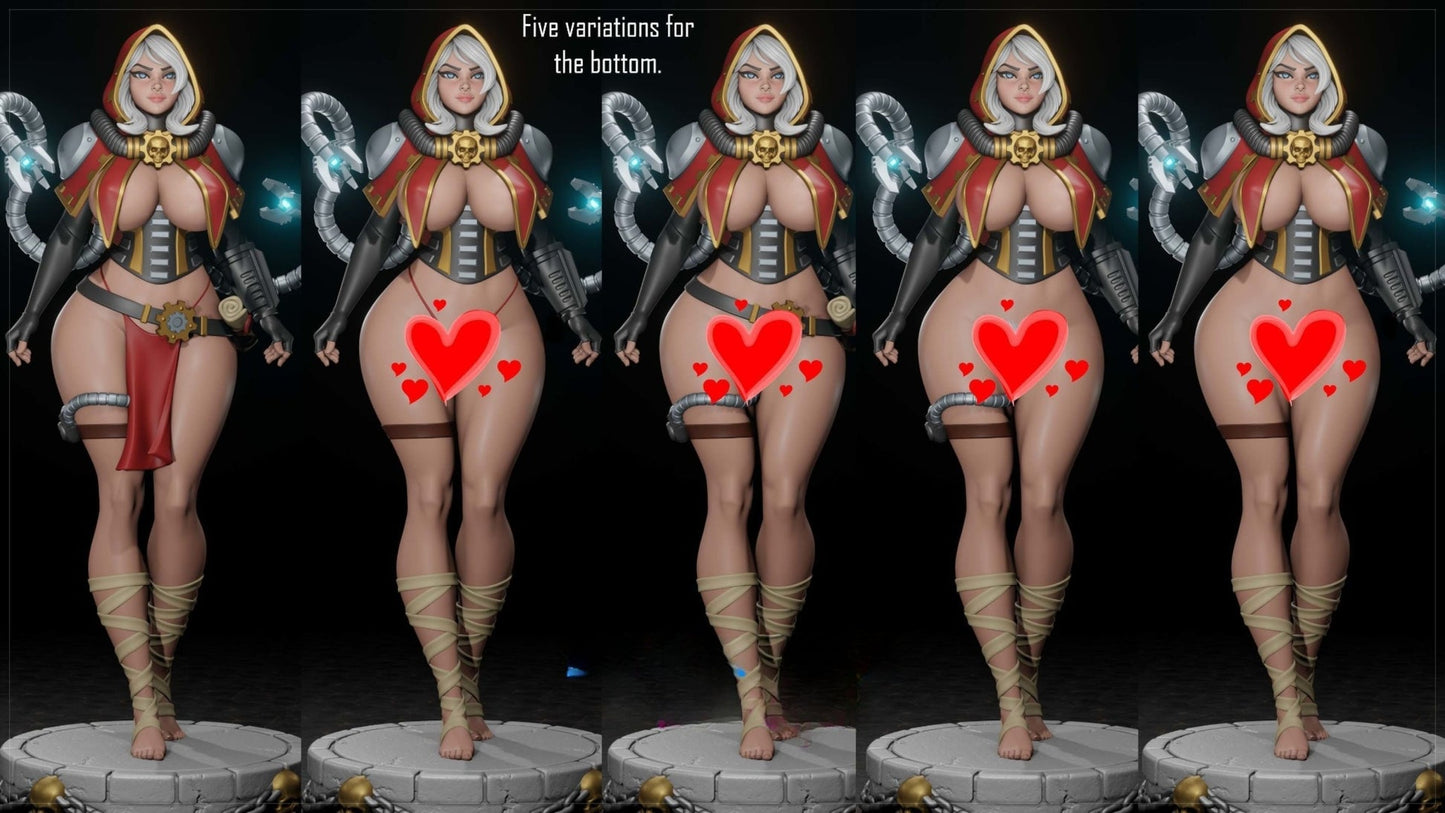 0911 Female Tech Priest NSFW (4306) - STL 3D Print Files